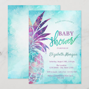 Invitation Baby Shower Adorable au Thème Ananas