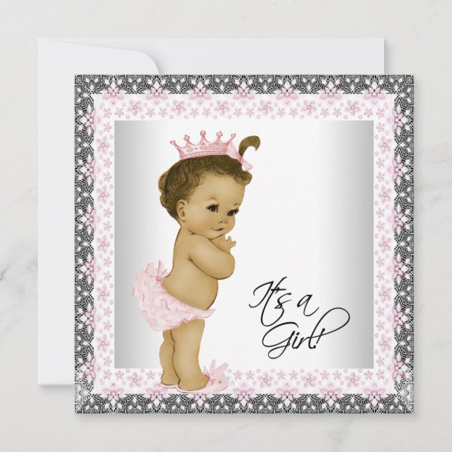 Invitation Baby shower afro-américain (Devant)