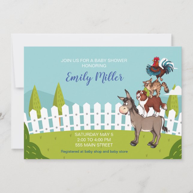Invitation baby shower agricole (Devant)