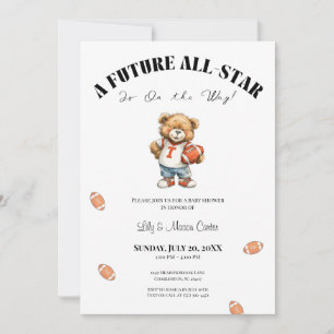 Invitation Baby Shower All-Star Futur All-Star