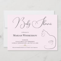 Baby shower Amoureux des chats Pastel Pink