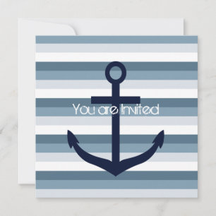 Invitation Baby shower Ancre nautique