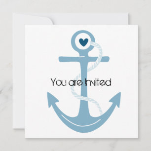Invitation Baby shower Ancre nautique