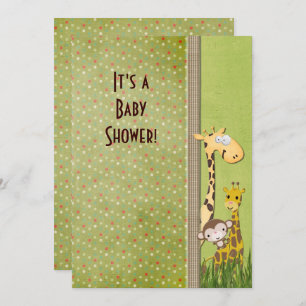 Invitation Baby shower animal de la jungle