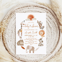 Baby shower animal minimaliste moderne Neutre Safa