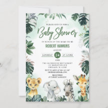 Baby shower animal sauvage de la Jungle tropicale