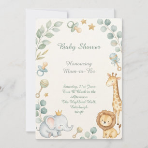Invitation Baby Shower Animaux de la Forêt