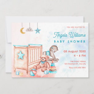 Invitation Baby shower aquarelle