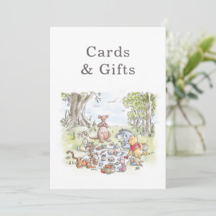 Invitation Baby Shower aquarelle pique-nique Winnie l'ourson