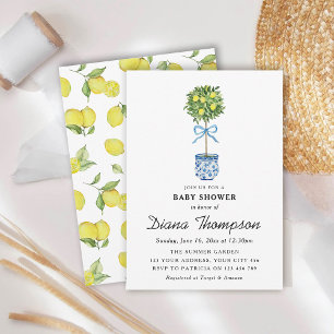 Invitation Baby Shower Arbre Citron Été