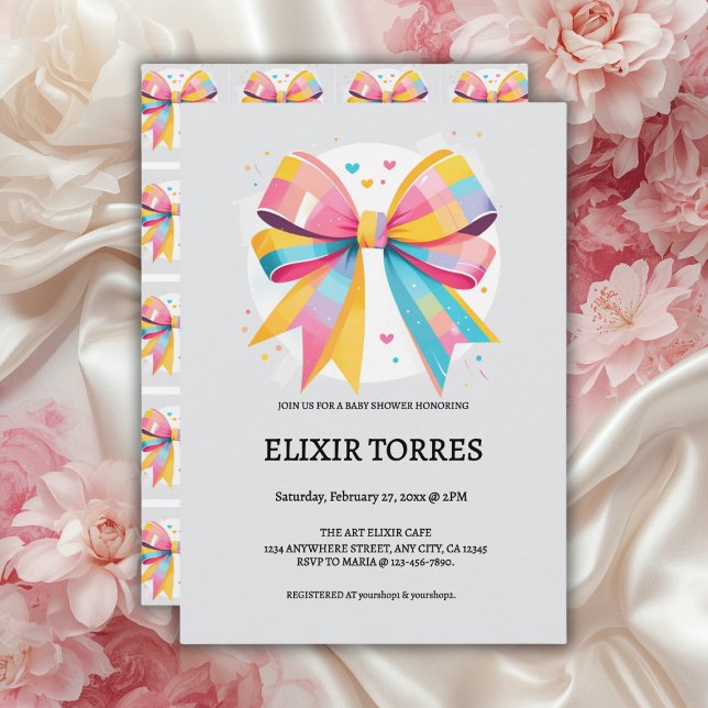 Invitation Baby shower arc-en-ciel (Créateur téléchargé)