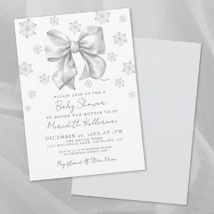 Invitation Baby Shower Arc-en-ciel d'Hiver