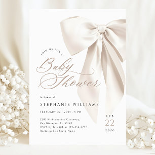 Invitation Baby Shower Arc-en-ciel Neutre