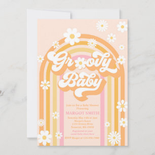 Invitation Baby shower arc-en-ciel super pour bébé Boho Daisy