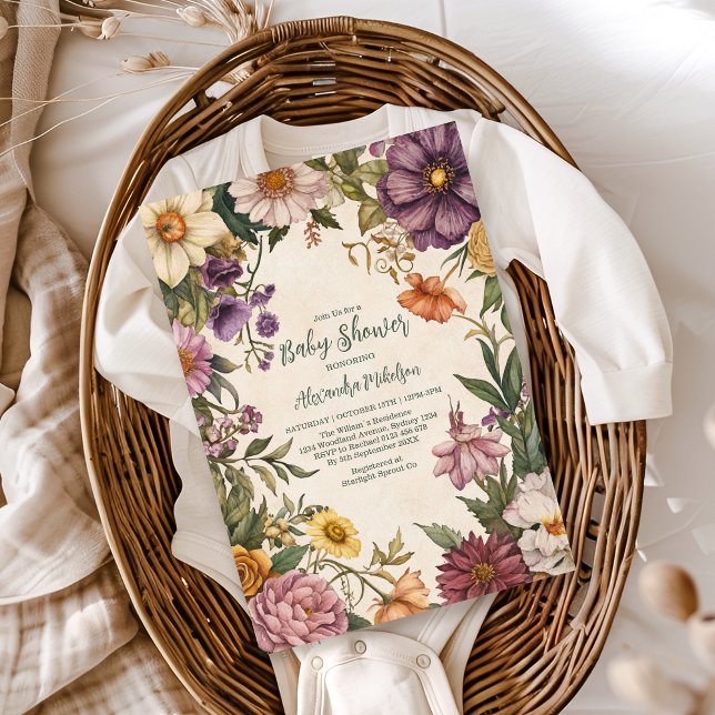 Invitation Baby shower Art nouveau victorien (Créateur téléchargé)
