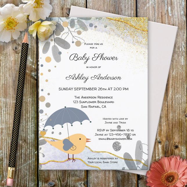 Invitation Baby shower Artistique Moderne Cute (Créateur téléchargé)