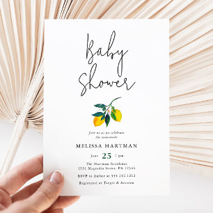 Invitation Baby Shower au Citron