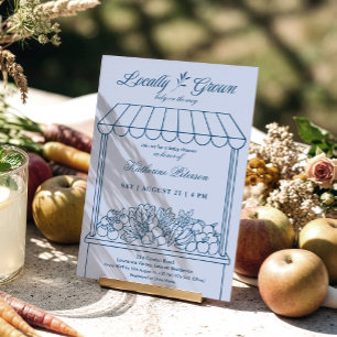 Invitation Baby Shower au Marché de Producteurs Locaux