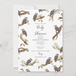 Invitation Baby shower australien d'eucalyptus de Kookaburra