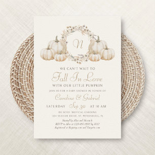 Invitation Baby shower Automne Minimaliste Automne Tomber dan