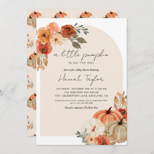Invitation Baby shower Automne Un Peu Citrouille