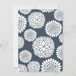 Invitation Baby shower aux Fleurs Bleues Chic