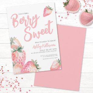 Invitation Baby Shower aux Fruits Rouges Sucrés