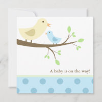 Baby shower aux oiseaux bleus et jaunes