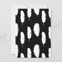 Baby shower aux plumes blanches noires