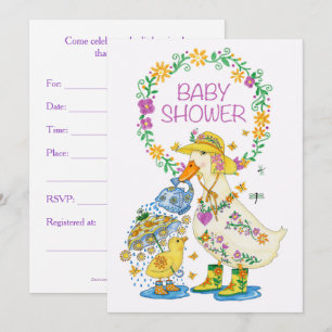Invitation Baby shower avec Canard et Chick