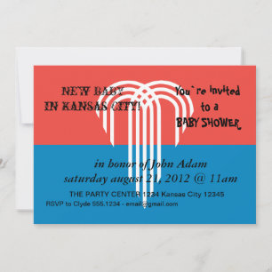 Invitation baby shower avec drapeau de Kansas City