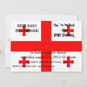 Invitation baby shower avec drapeau de la Géorgie