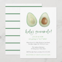 Baby shower Avocado Punny Funny Couples
