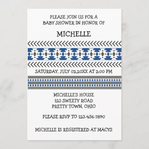 Invitation Baby shower Aztec
