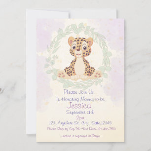 Invitation Baby shower Baby Cheetah