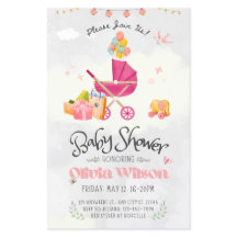 invitation baby shower, baby girl
