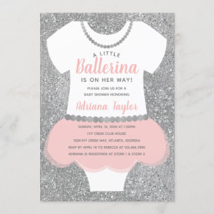 Invitation Baby shower Ballerina
