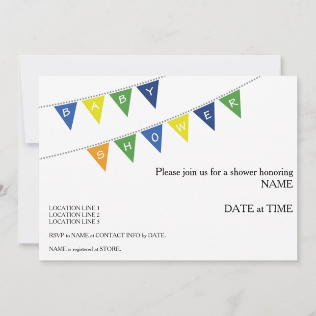 Invitation baby shower - Bannière (Devant)