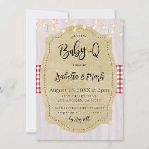 Invitation Baby shower barbecue Baby-Q