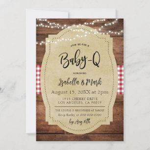 Invitation Baby shower barbecue Baby-Q