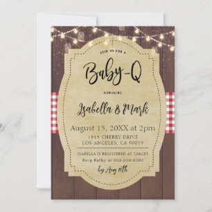 Invitation Baby shower barbecue Baby-Q