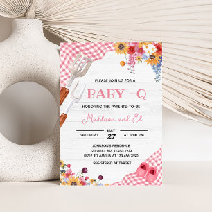 Invitation Baby Shower Barbeque Rose