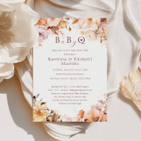 Baby shower BBQ BBQ Vintage Blanc Floral Fall Baby
