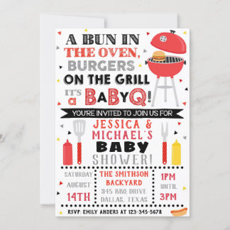 Invitation Baby shower BBQ | Invitation BaBy Q