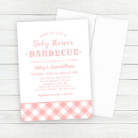 Baby shower BBQ Rose En vichy Plaid
