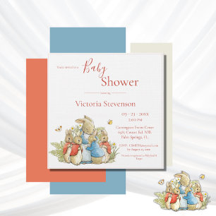Invitation Baby shower Beatrix Potter