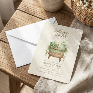 Invitation Baby Shower Bébé Issu de l'Agriculture Locale