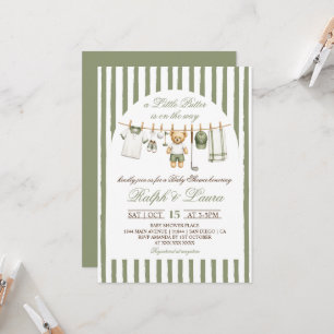 Invitation Baby Shower Bébé Little Putter En Route