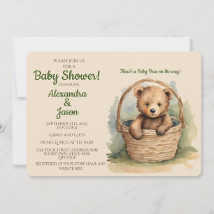 Invitation Baby shower bébé ours
