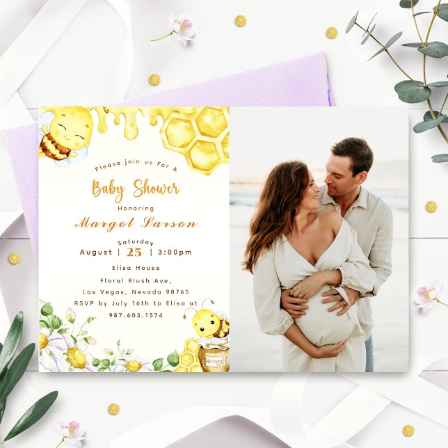 Invitation Baby shower Bee Baby shower Photo (Créateur téléchargé)